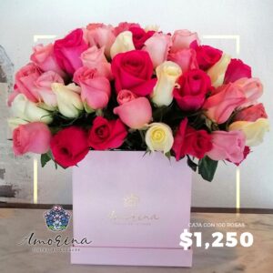 Caja con 100 Rosas